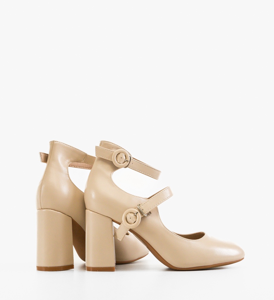 Pantofi Rasthe Bej cu Toc - Eleganță și Stil - imagine 2