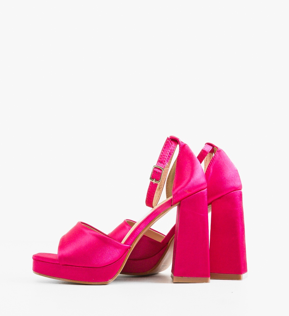 Sandale Toc Mills Fuchsia | Eleganță Asigurată - imagine 4
