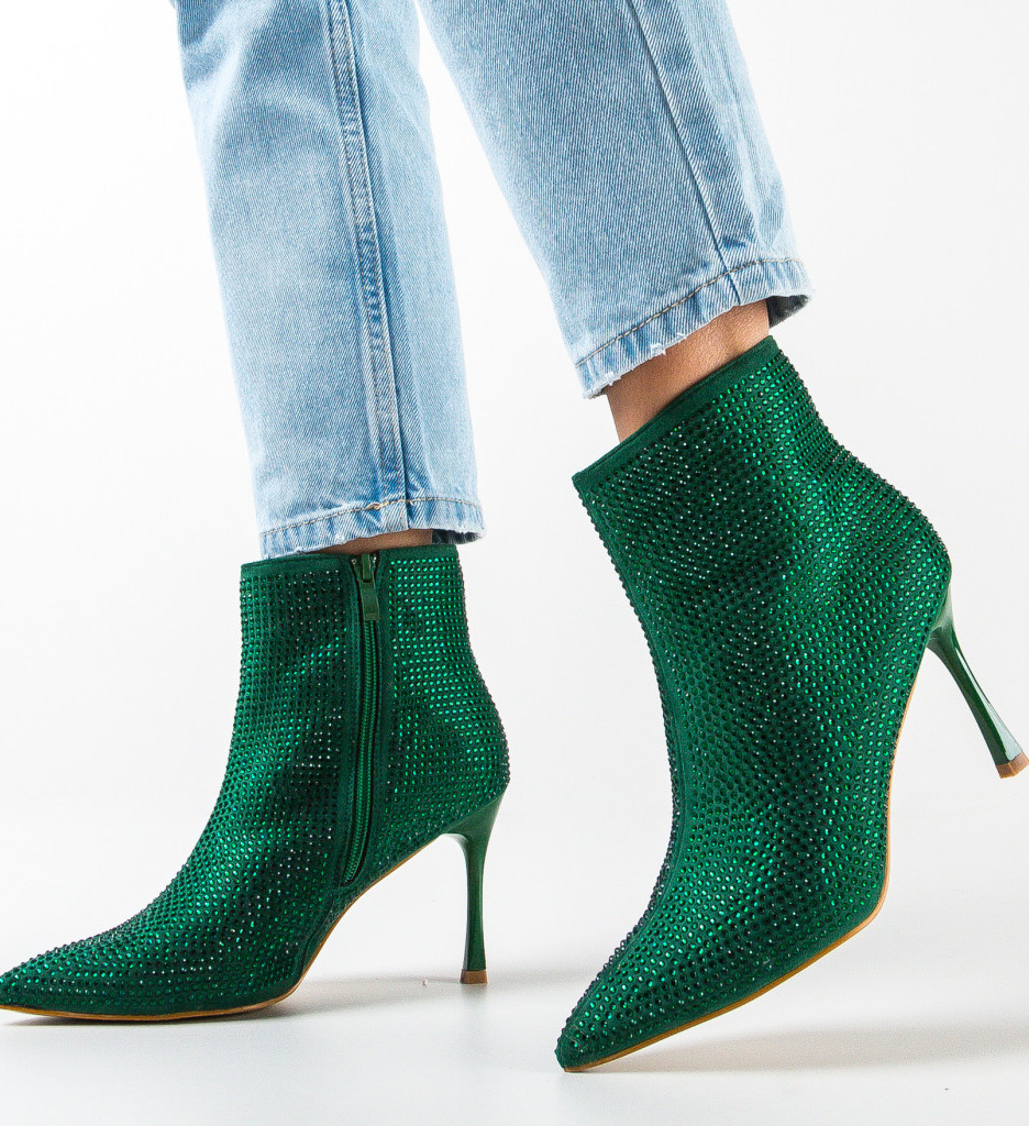 Botine Dama Zayne Verzi - Eleganță și Stil - imagine 3