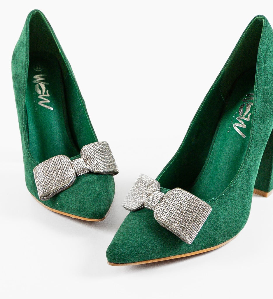 Pantofi Lucky Verzi cu Toc - Eleganță Modernă - imagine 4