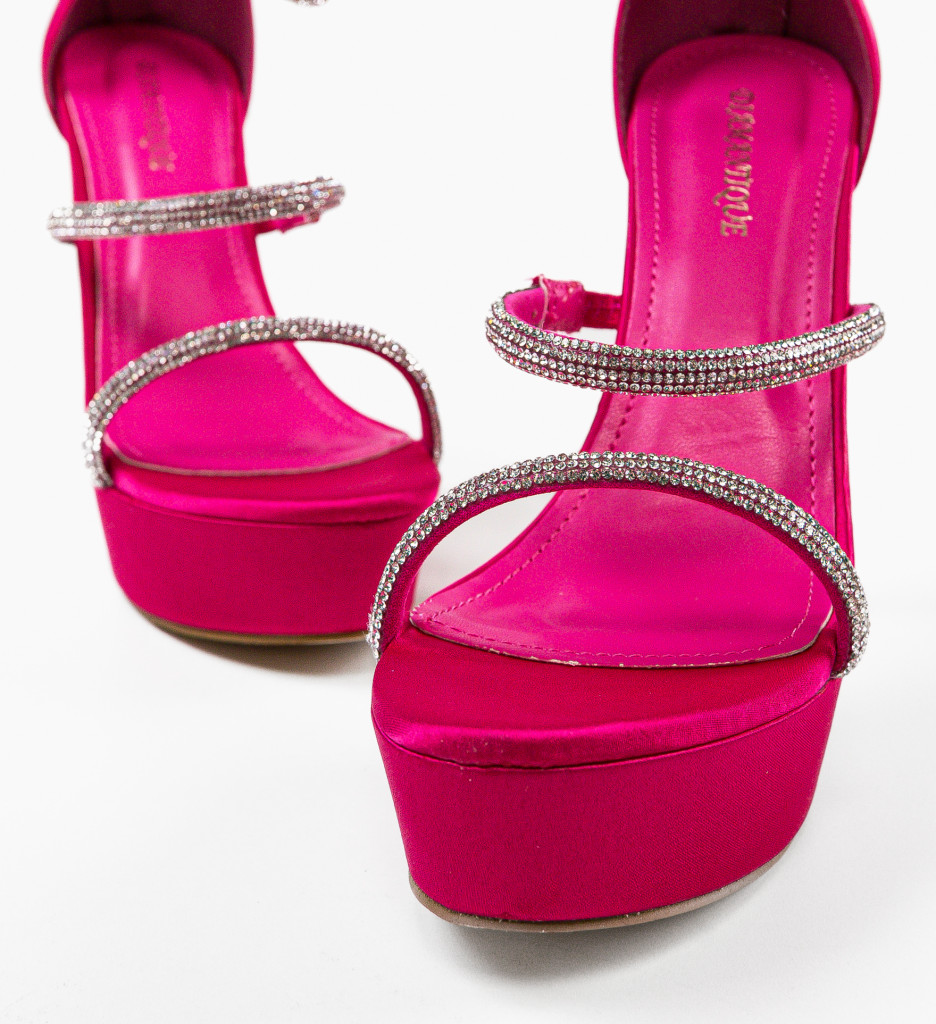 Sandale cu toc Miilla Fuchsia - Eleganță și Stil - imagine 6