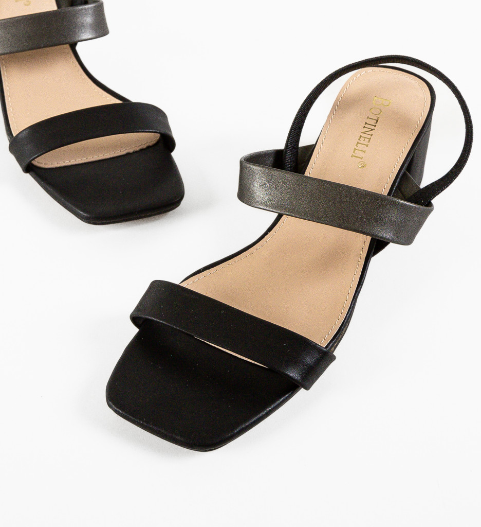 Sandale cu Toc Nirmal Negre | Eleganță Maximă - imagine 6