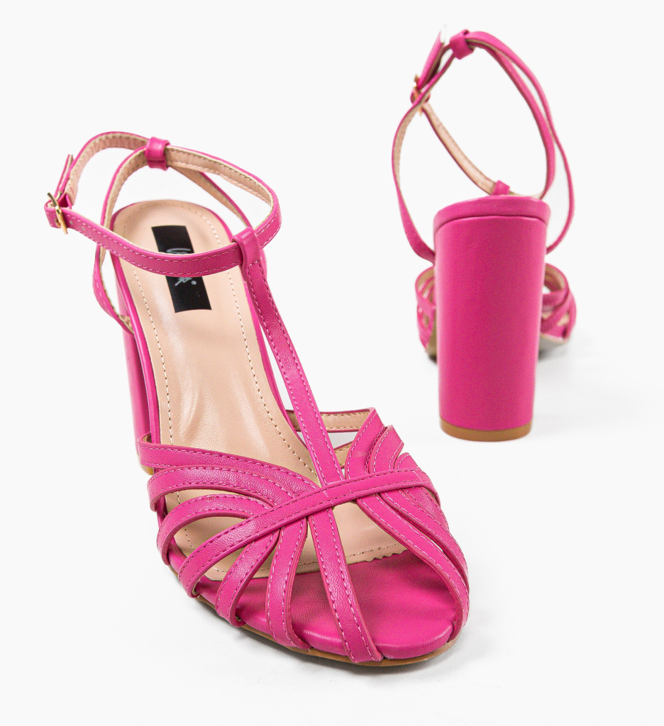 Sandale Toc Shila Fuchsia - Eleganță și Stil - imagine 6