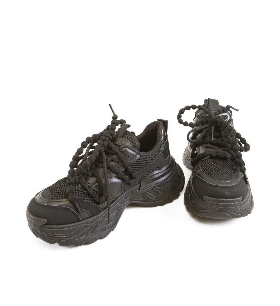 Sneakers Dama Lyud Negru | Confort și Stil Urban - imagine 3