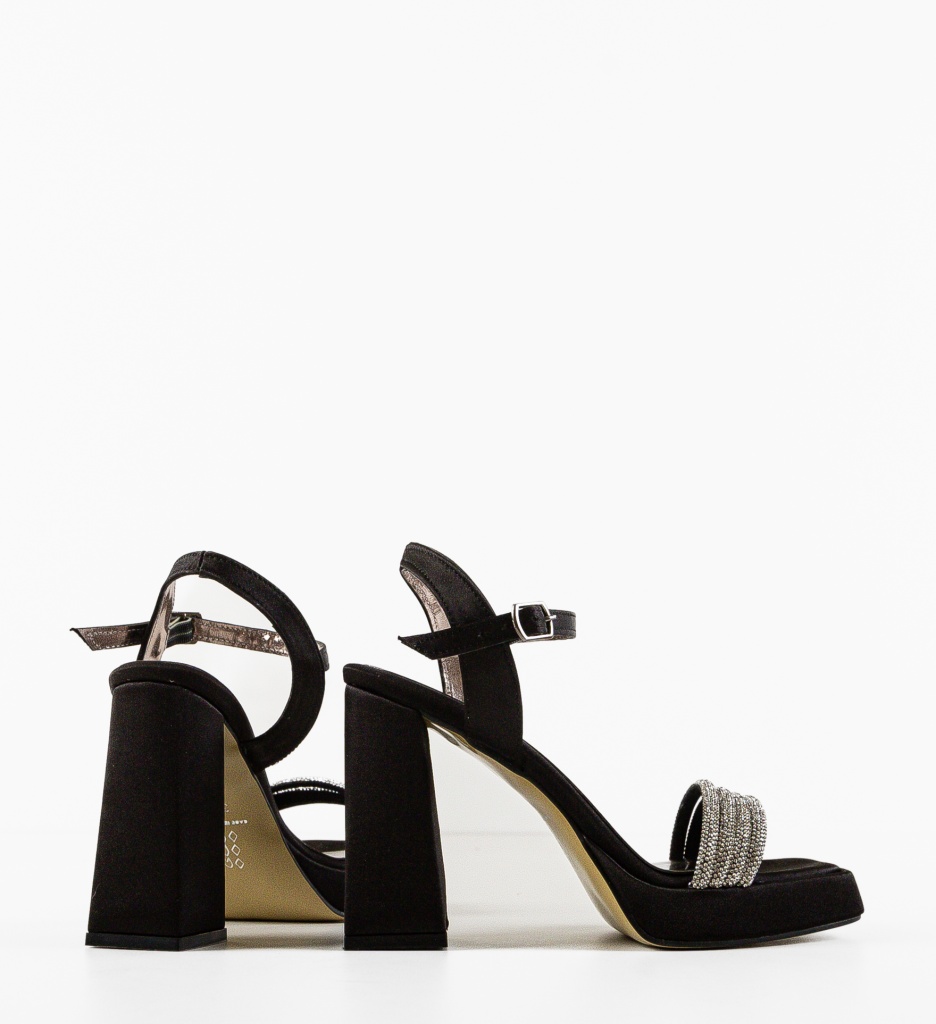 Sandale cu Toc Lertag Negre | Eleganță și Stil - imagine 5