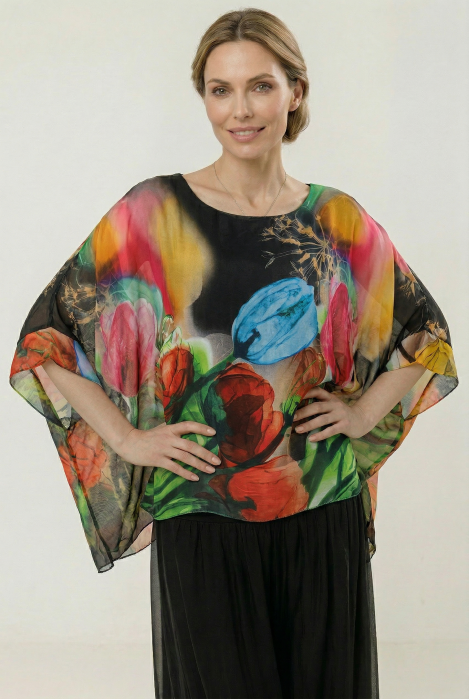 Bluză Poncho Matase Shopika