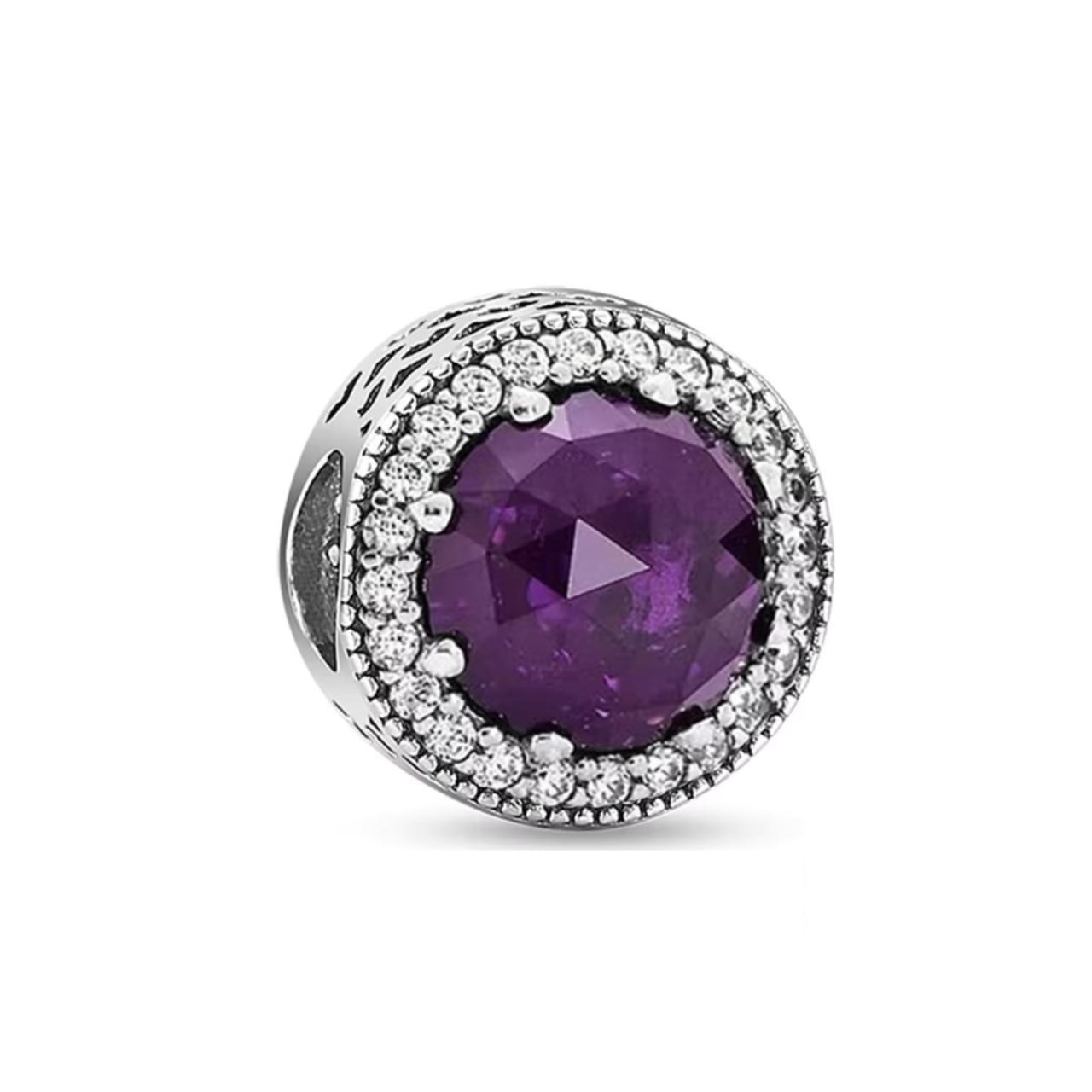 Charm Argint Delis cu Piatră Mov | Eleganță Premium