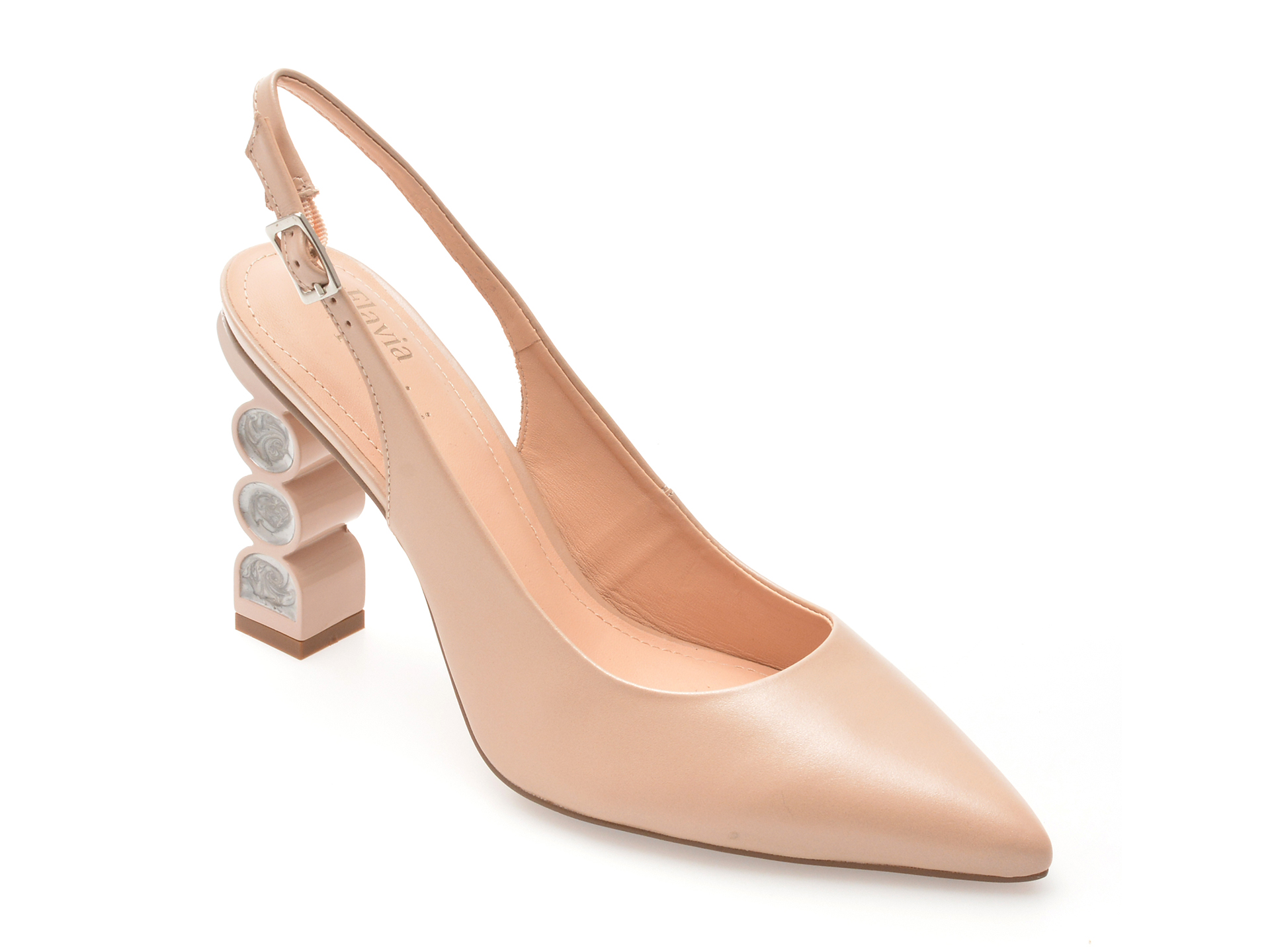 Pantofi Flavia Passini nude din piele - Eleganță pură