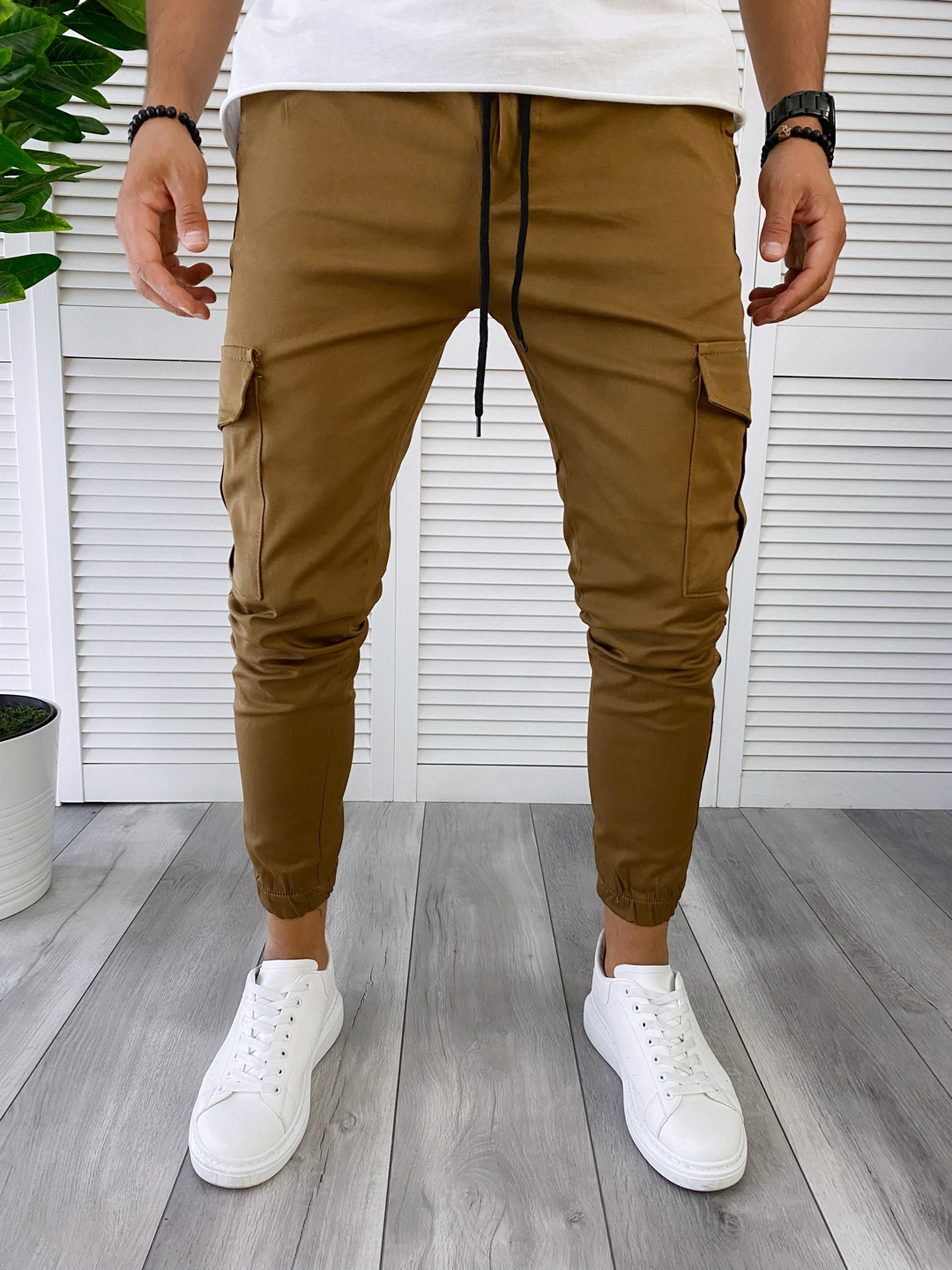 Pantaloni Smart Casual Bumbac Maro | Stil Urban