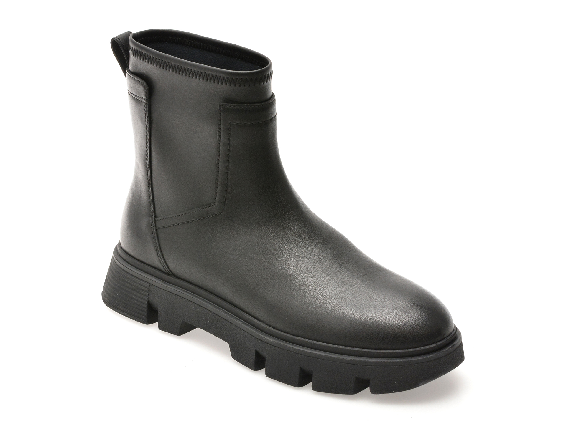 Ghete Geox Negre din Piele Respirabilă
