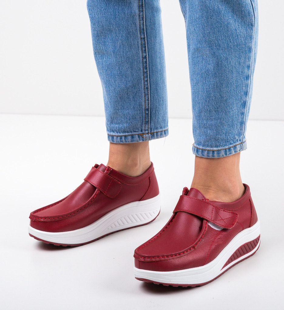 Pantofi Casual Marko Rosii - Stil Urban - imagine 2