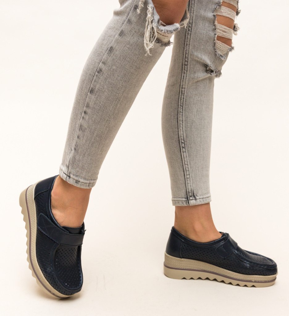 Pantofi Casual Histria Bleumarin - Confort și Stil - imagine 3