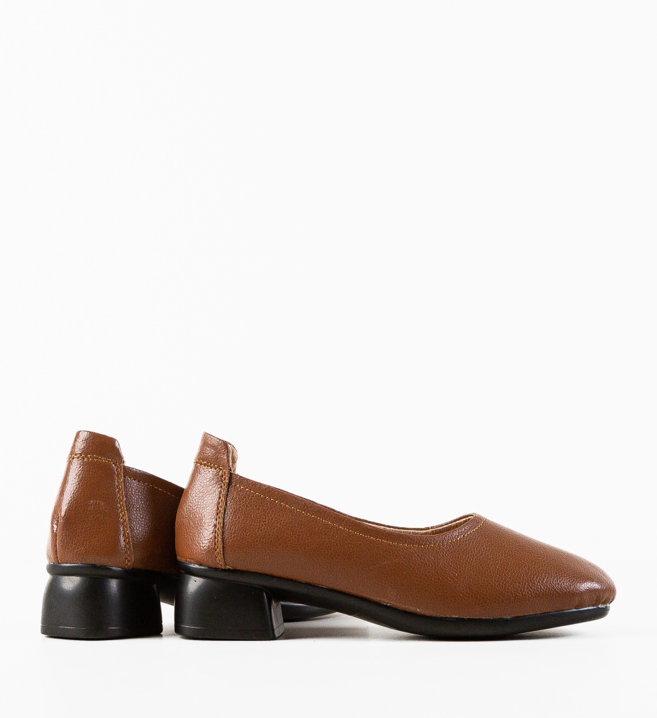 Pantofi Myant Camel Eleganți cu Toc - imagine 2