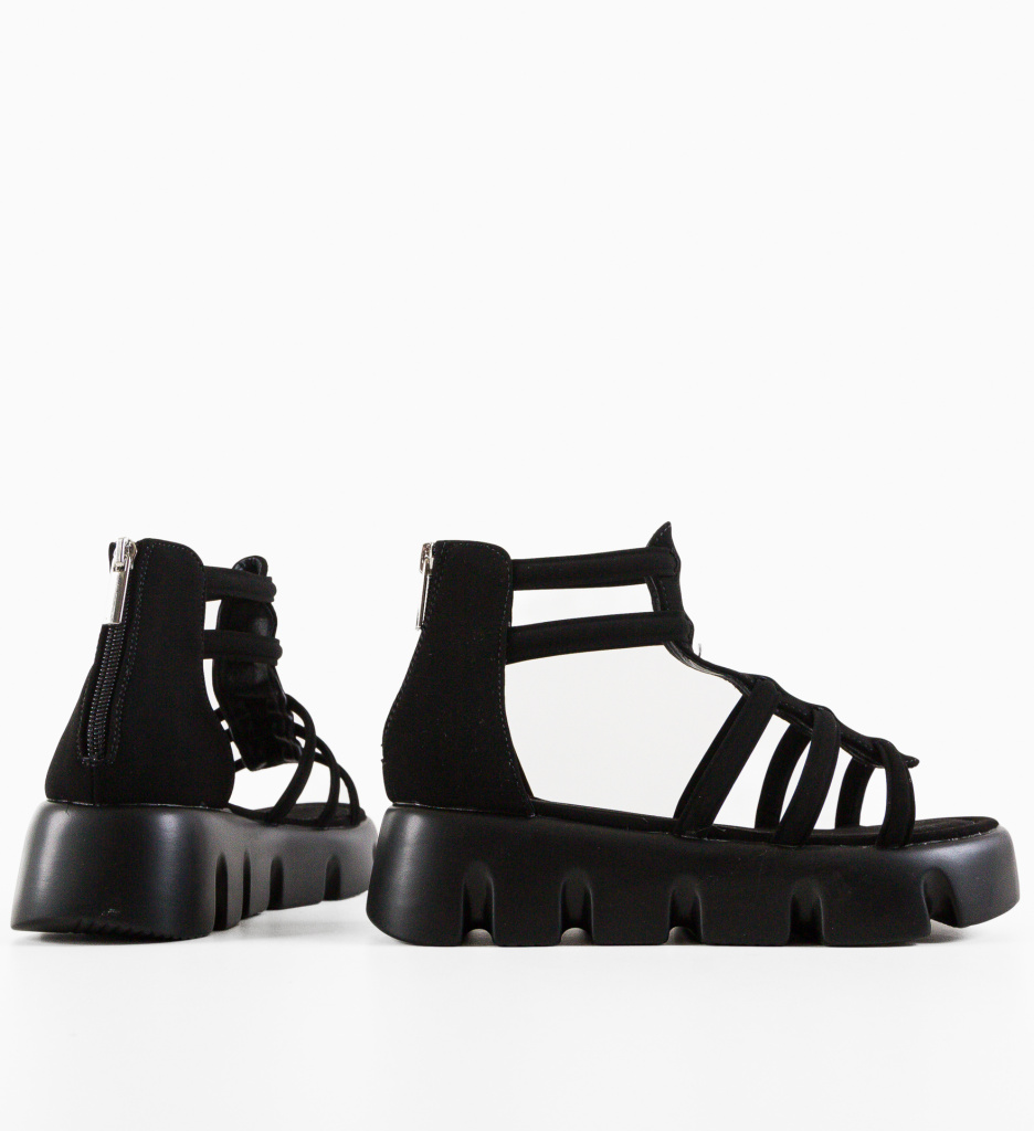 Sandale Dama Rabat Negre - Eleganță și Confort - imagine 4