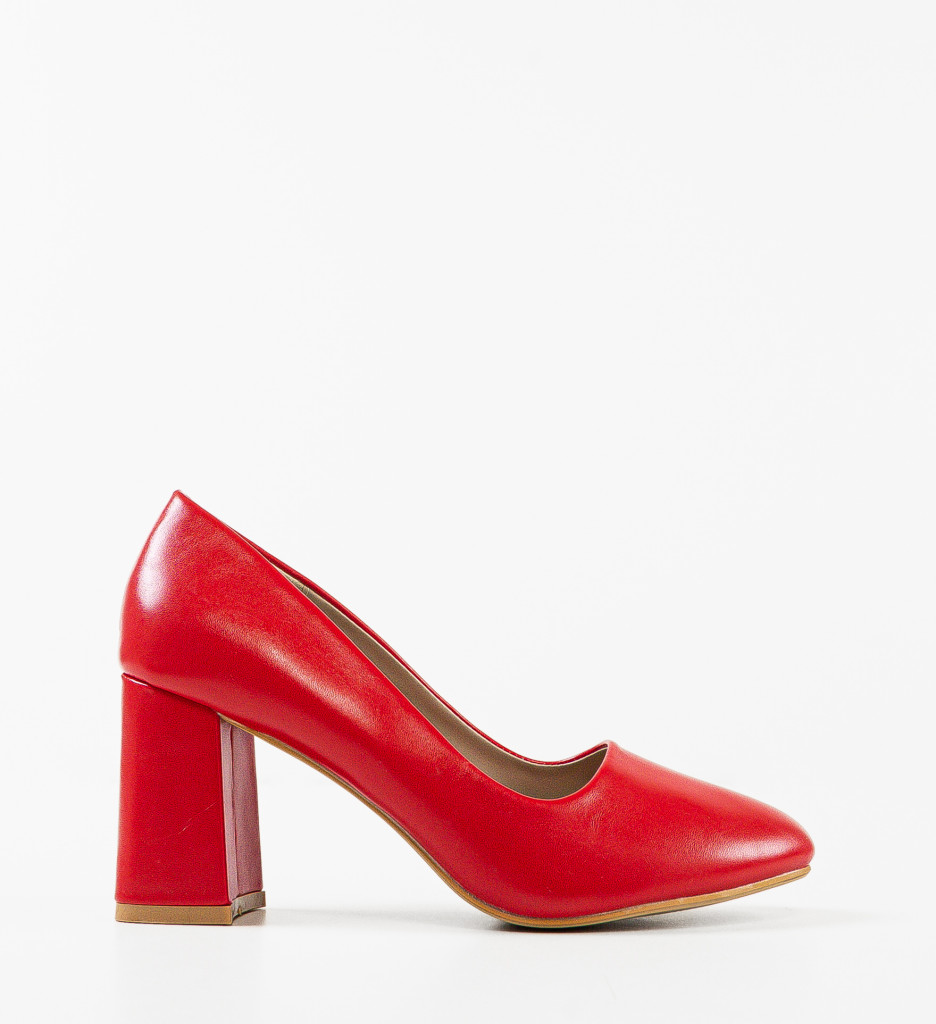 Pantofi Rosii cu Toc Eleganți - Stil Feminin - imagine 4