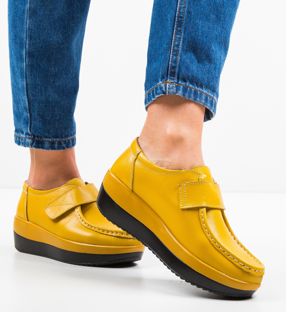 Pantofi Sport Groma Galbeni - Confort Urban