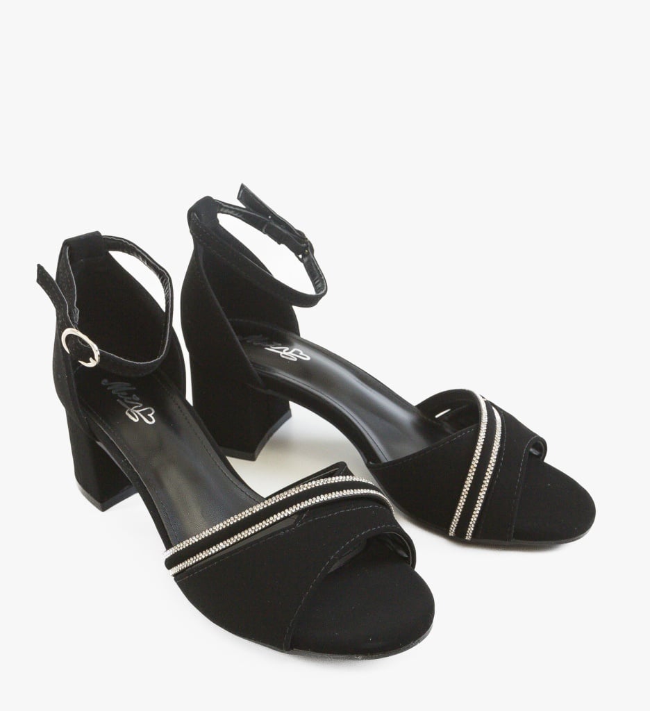 Sandale Dama Hood Negre Elegante cu Toc - imagine 4