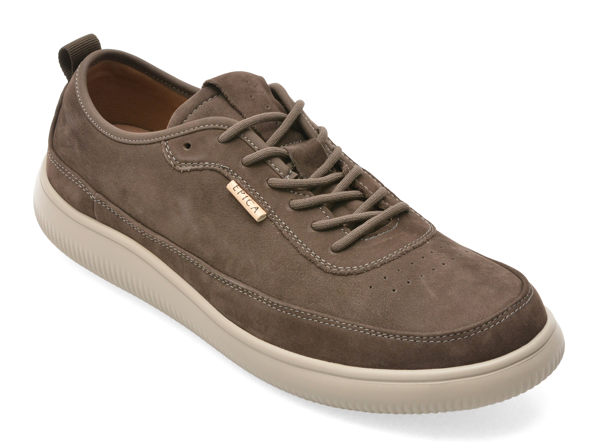Pantofi EPICA Gri, Piele Naturală, Confort Casual