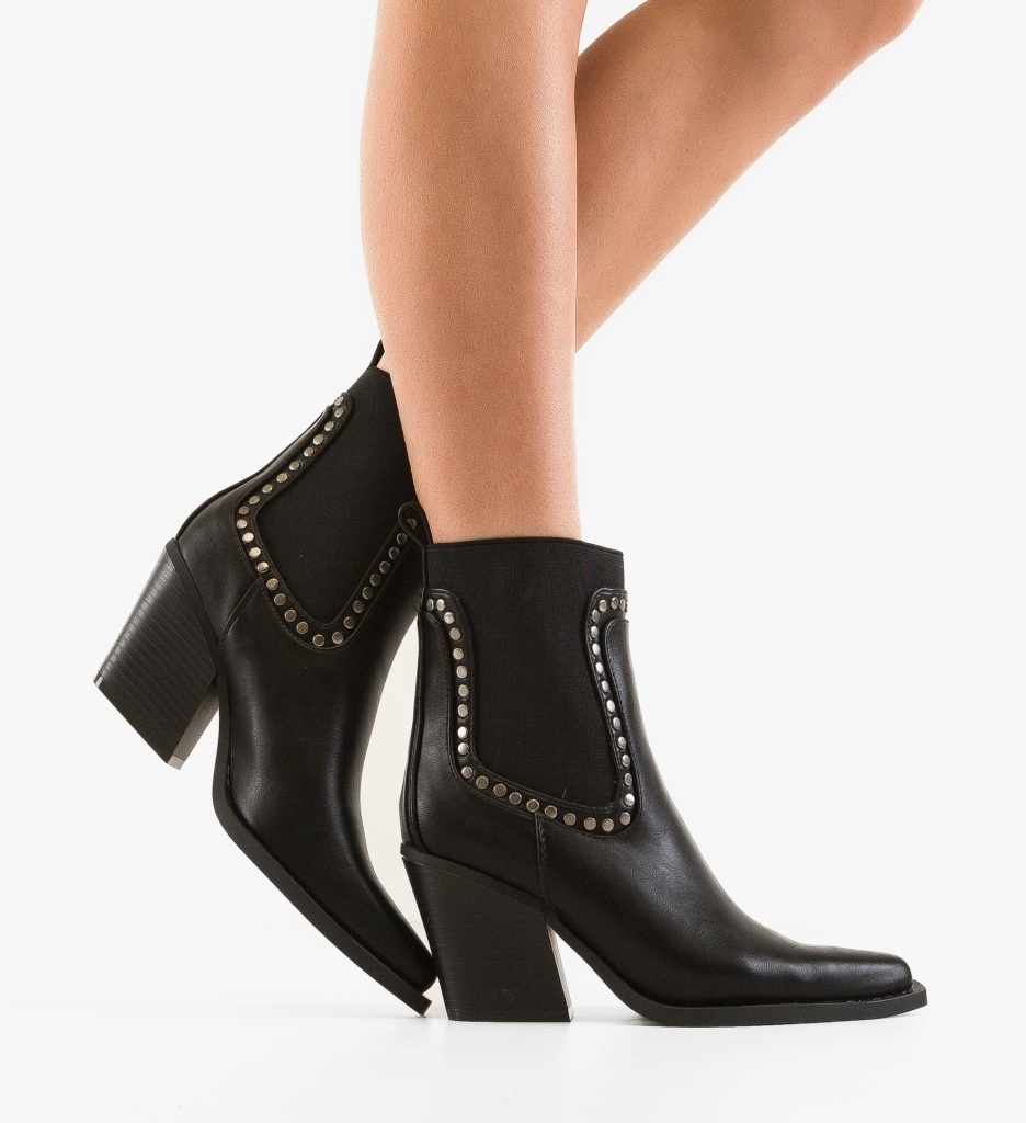 Botine Dama Stefka Negre | Eleganță și Stil