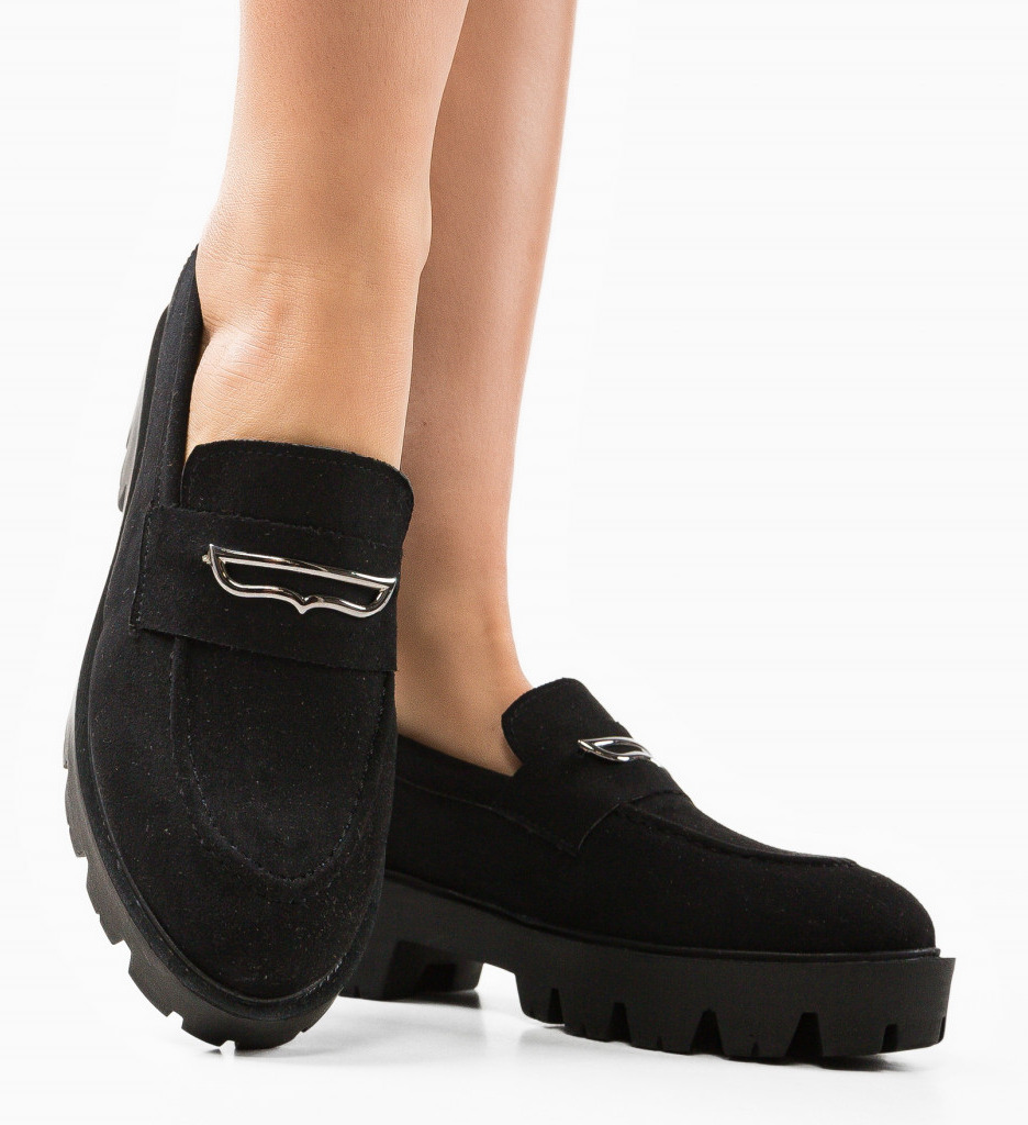 Pantofi Casual Negri Beikrols - Confort Stil - imagine 3