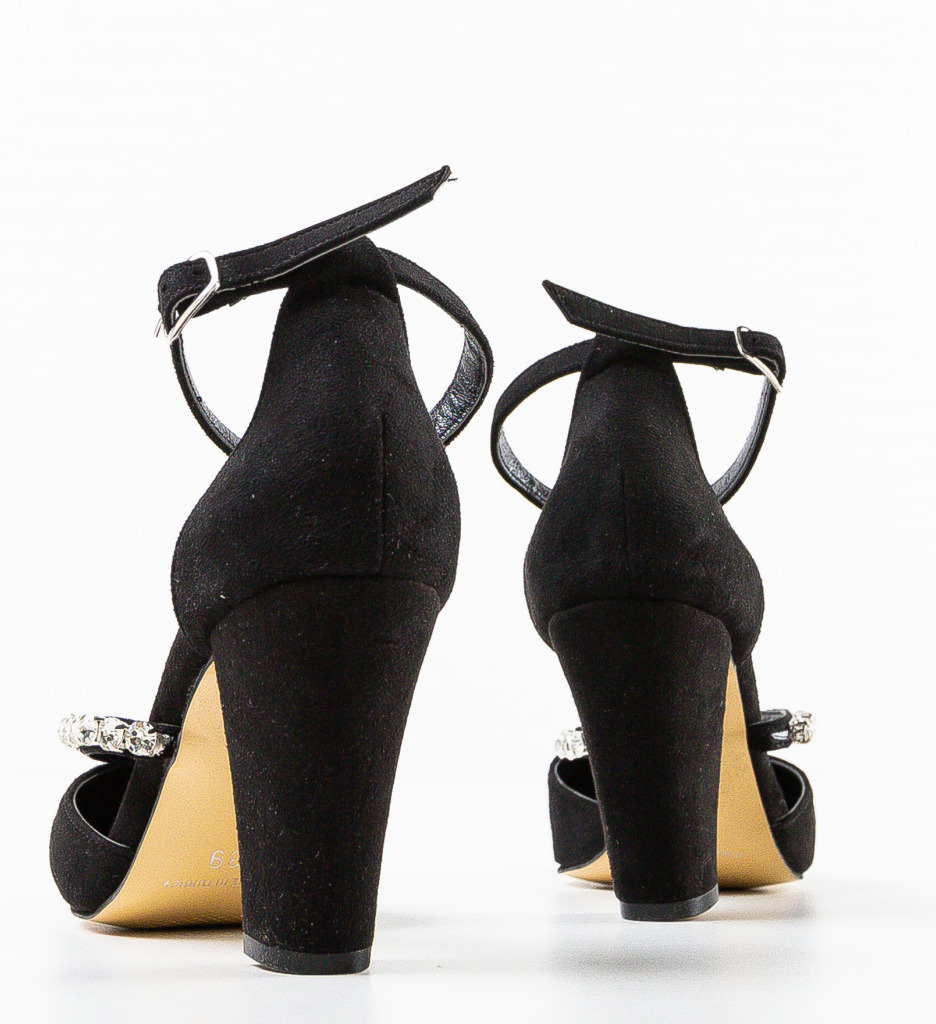 Pantofi dama Indian Negri cu toc elegant - imagine 6