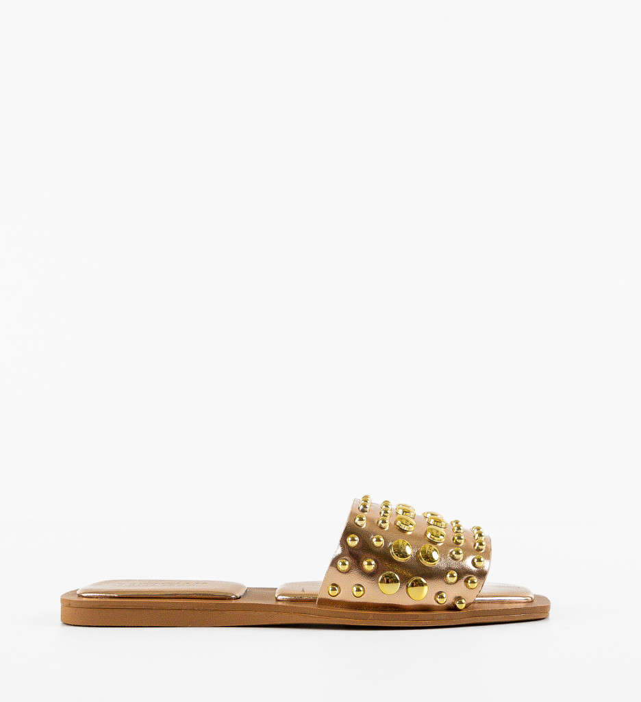 Papuci Dama Pointy Aurii | Design Elegant - imagine 4