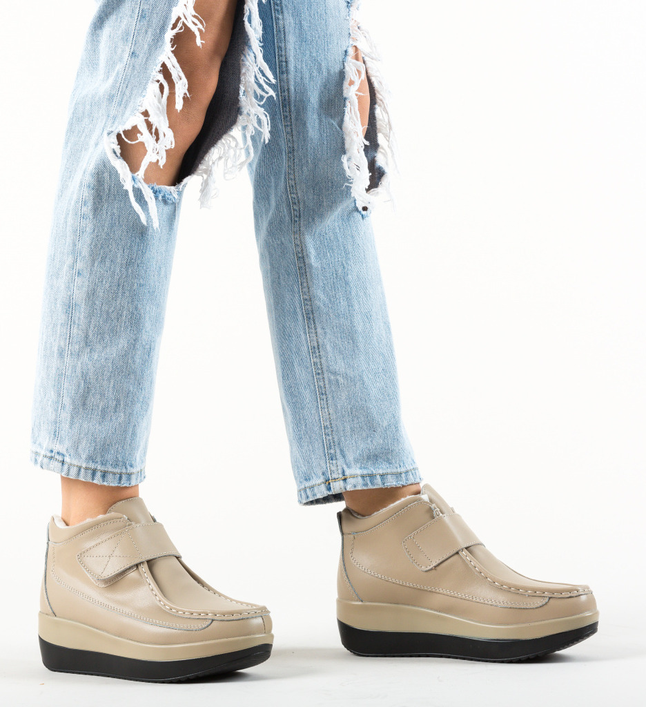 Pantofi Casual Jistry Bej | Confort și Stil - imagine 3