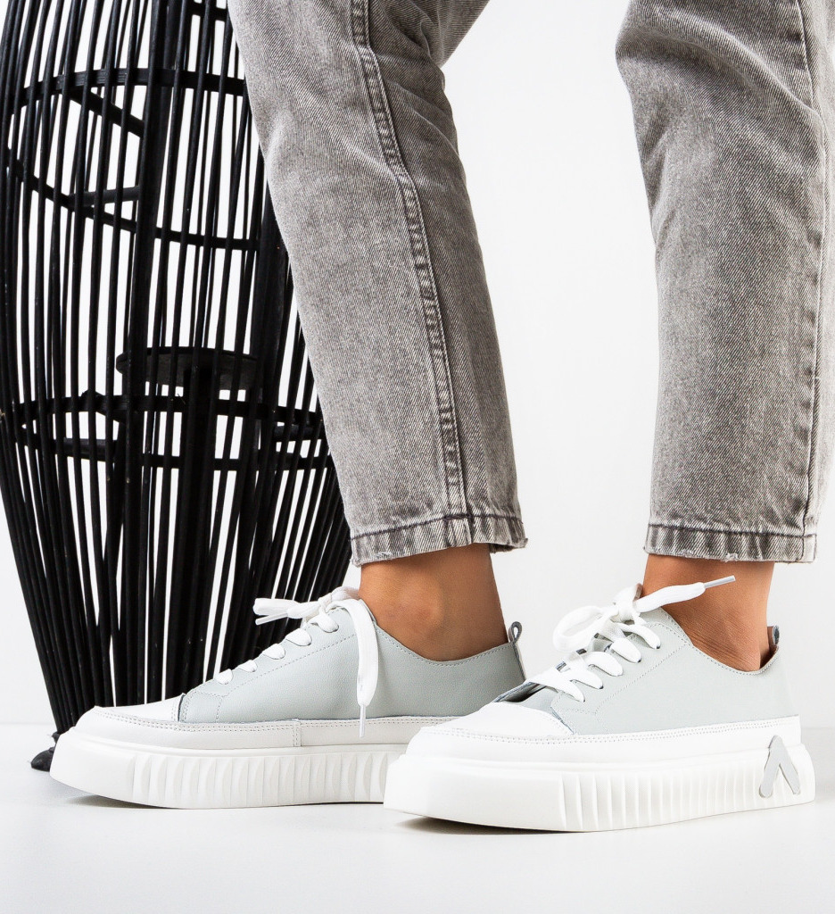 Sneakers Dama Colon Gri | Confort și Stil - imagine 3