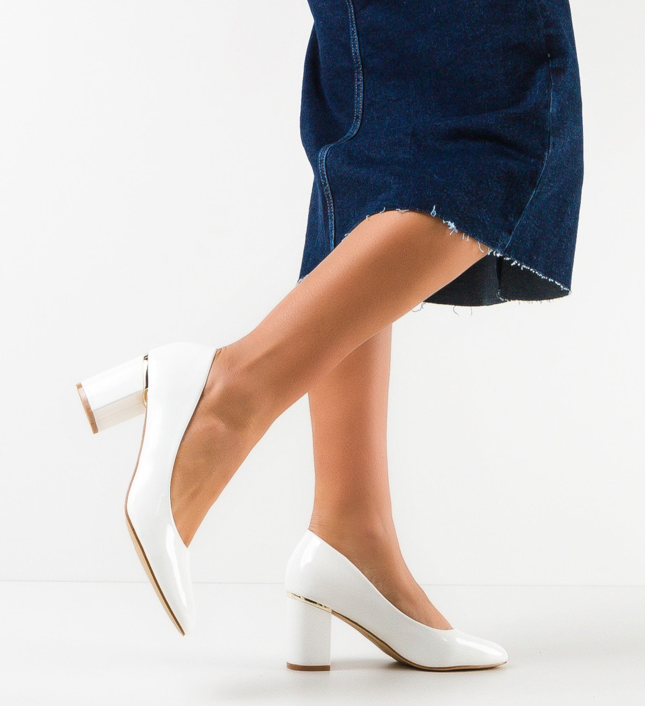 Pantofi dama Roach Albi cu toc elegant - imagine 2