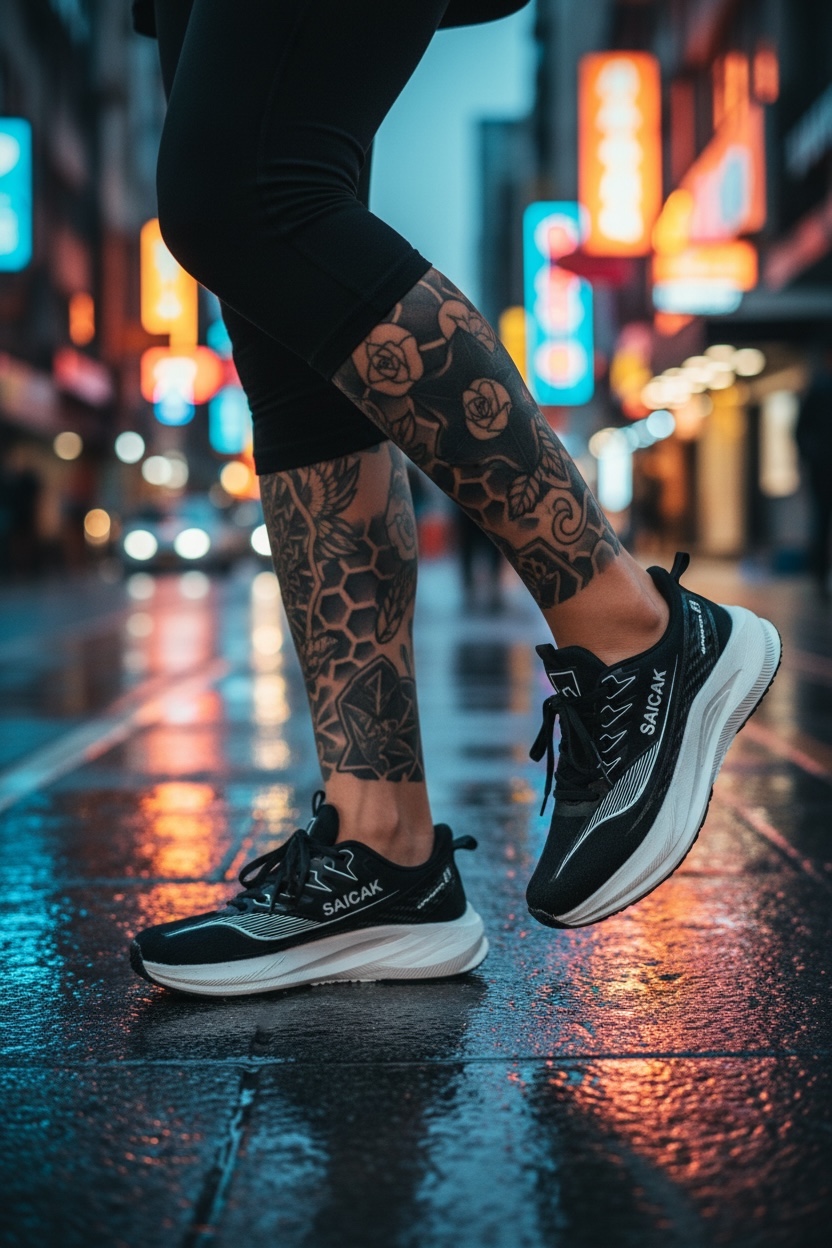 Adidași Dama Sport Negri K76 – Ușori și Comozi