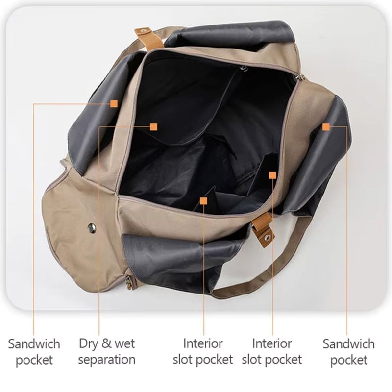 Geanta Calatorie Delis GT3555 Bej Impermeabila - imagine 5