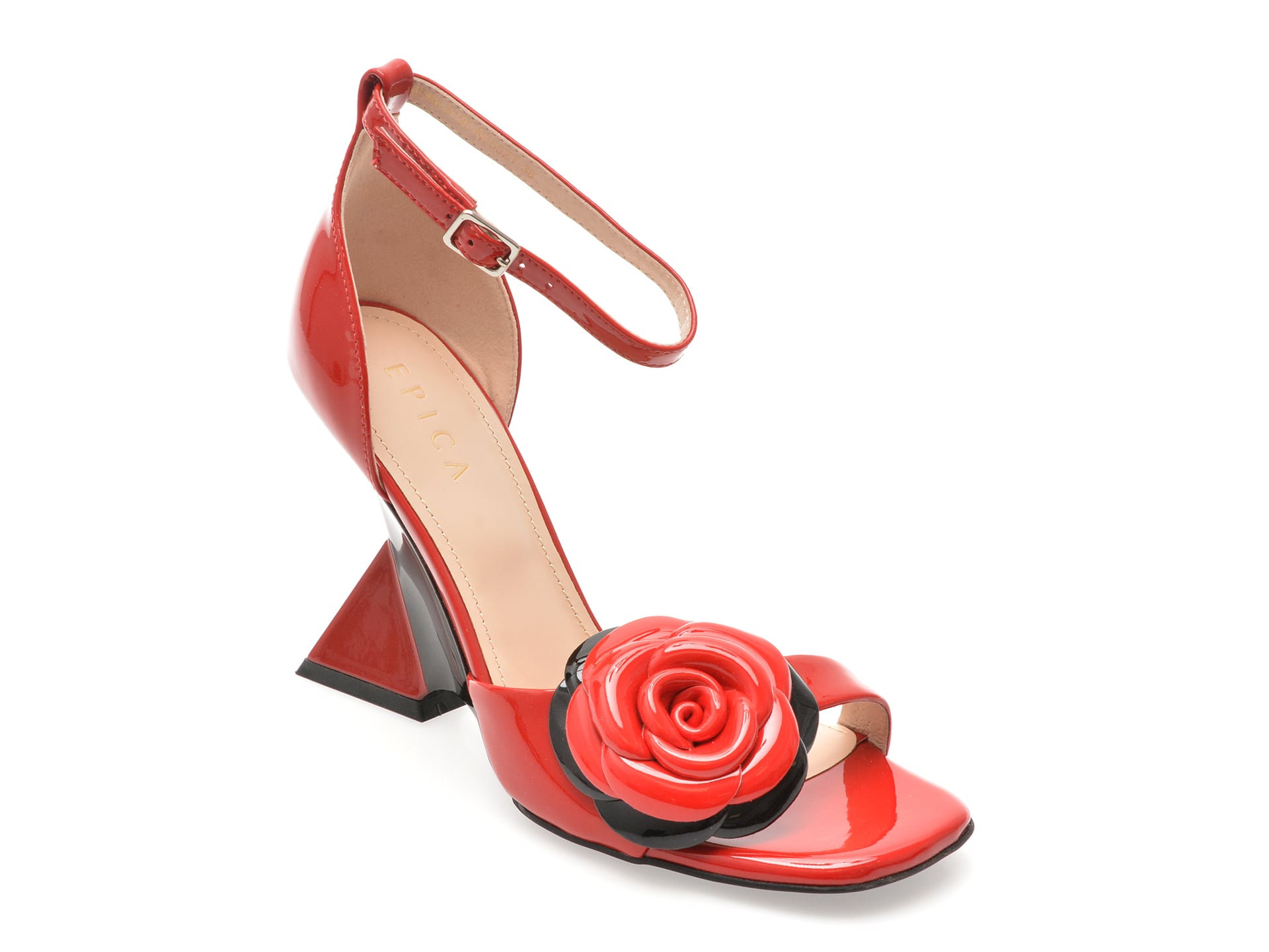 Sandale Elegante Epica Rosii | Piele Naturala