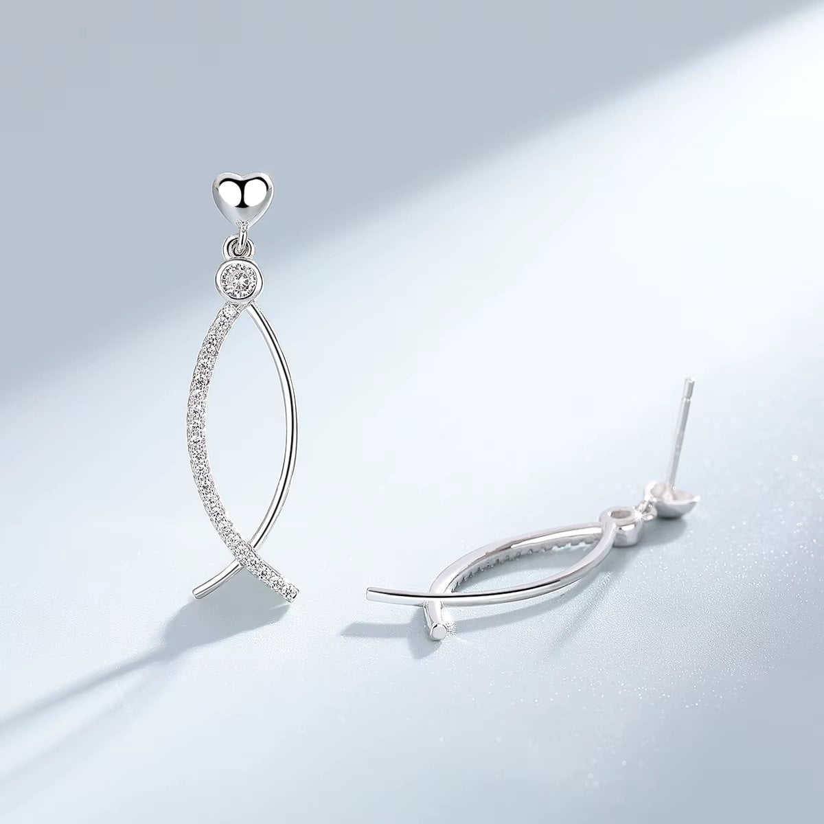 Cercei Argint Delis cu Pietre - Eleganță Pură - imagine 3