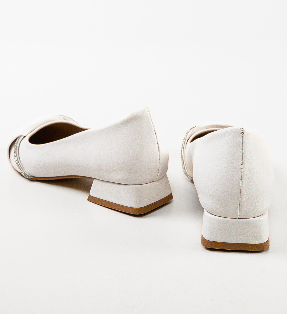 Pantofi Barysan Albi Eleganți - Stil Refined - imagine 11