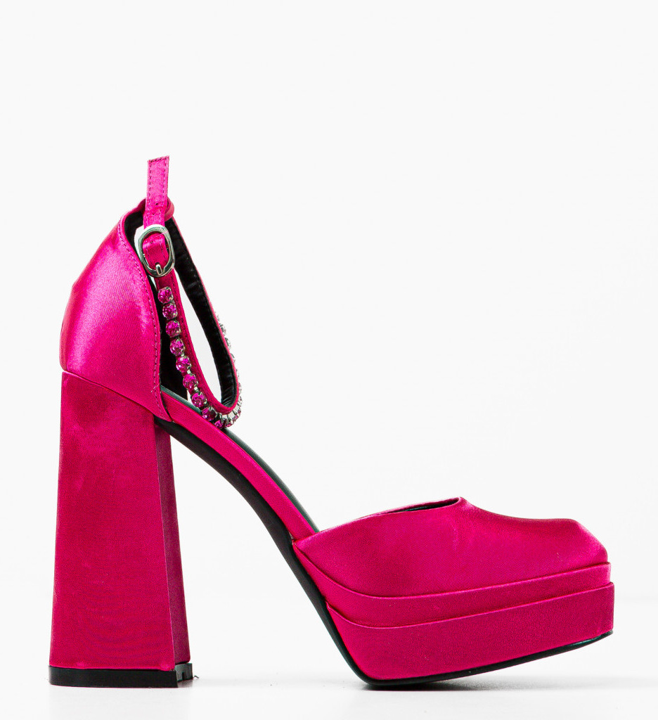Pantofi Servaas Fuchsia cu toc elegant | Stil feminin - imagine 5