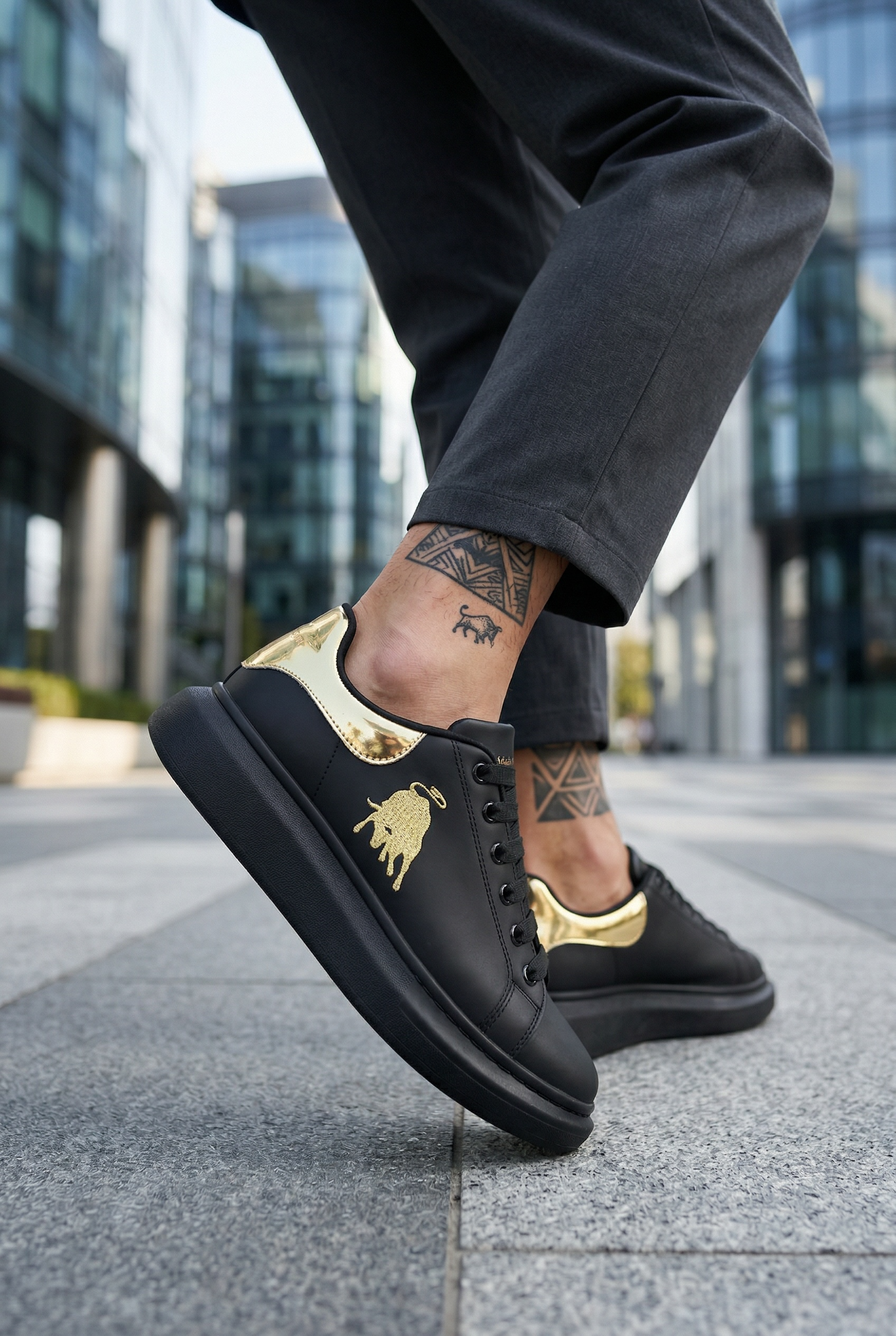 Adidași Casual Bărbați Negri FCL805 - Confort Maxim - imagine 2