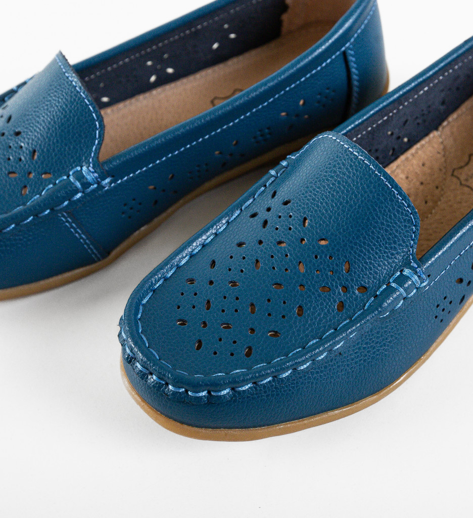 Pantofi Casual Albastri Confortabili - Stil Urban - imagine 4