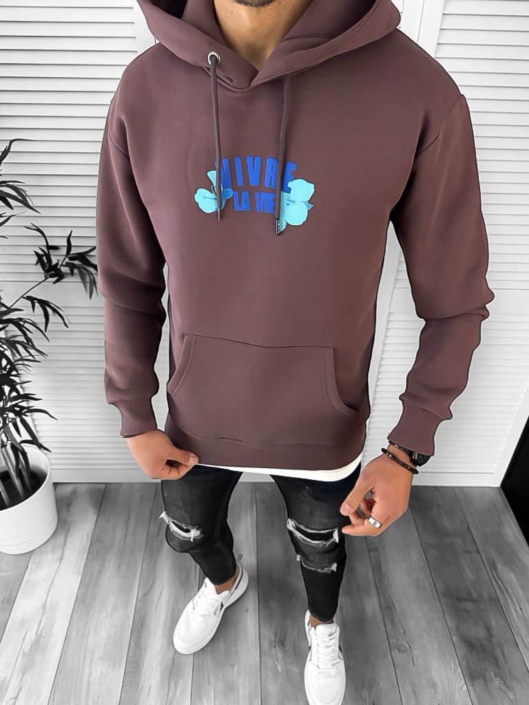 Hanorac Barbati Slim Fit Maro | Stil Modern