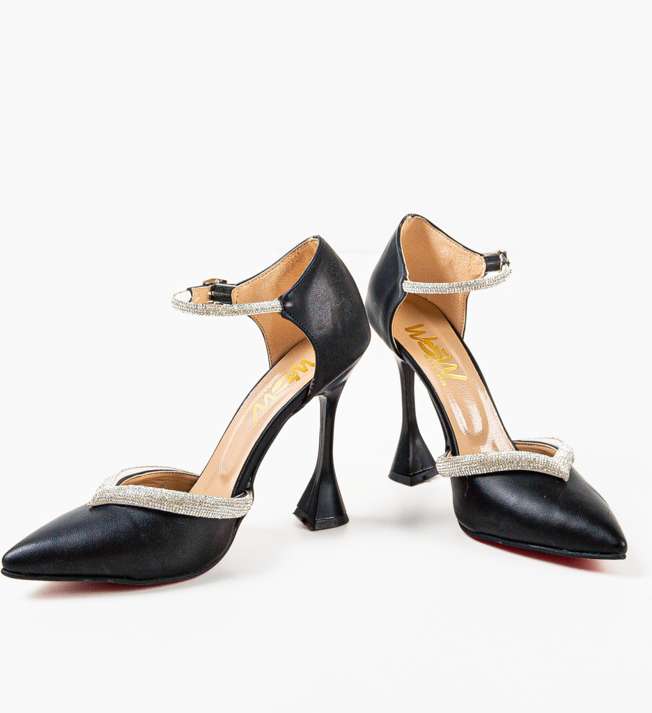 Pantofi cu Toc Meko Negri - Eleganță Modernă - imagine 6