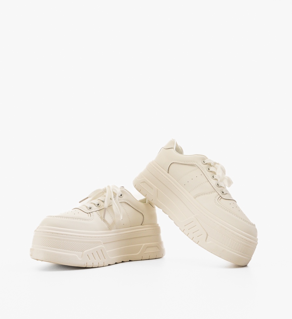 Sneakers Dama Nannje Albi | Confort și Stil - imagine 4