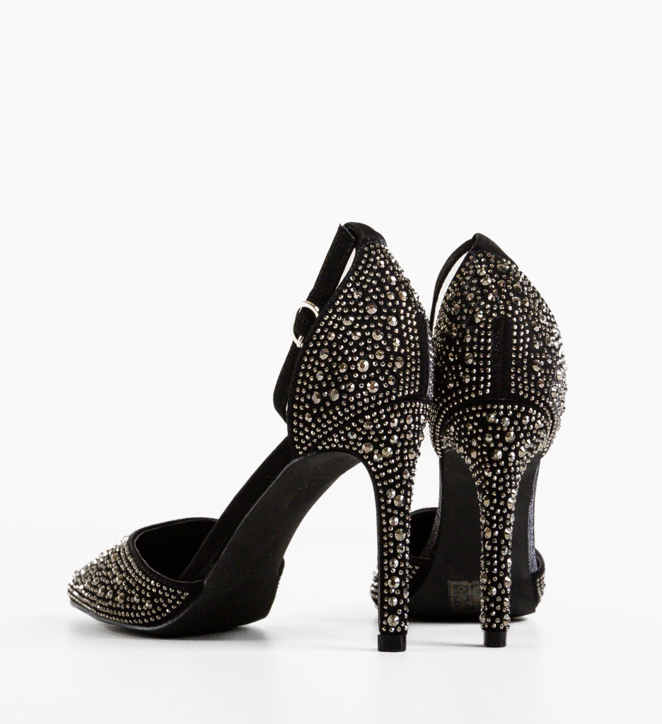 Pantofi Dama Hagato Negri cu Toc Elegant - imagine 7