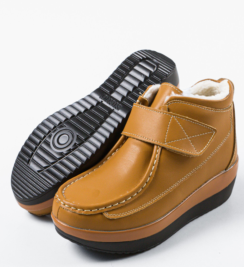 Pantofi Casual Jistry Camel | Confort & Stil - imagine 6