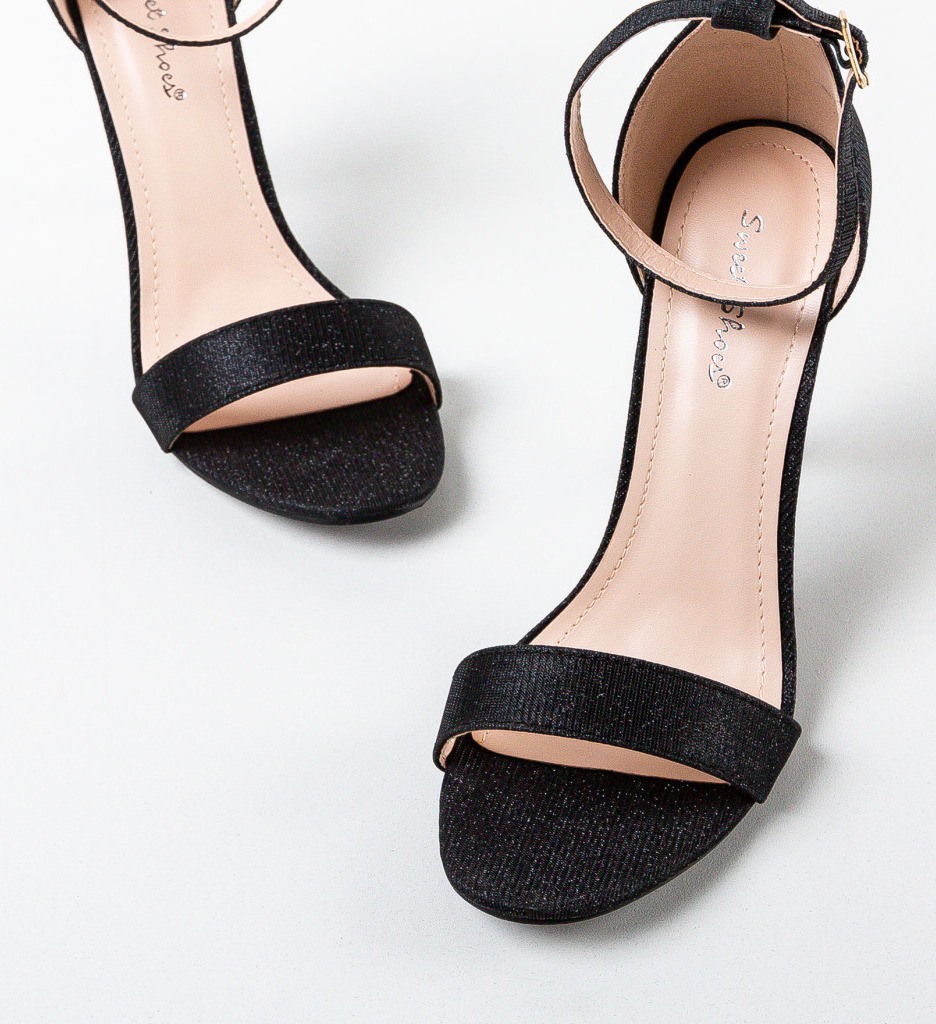 Sandale cu Toc Negre Elegante - Stil Premium - imagine 5