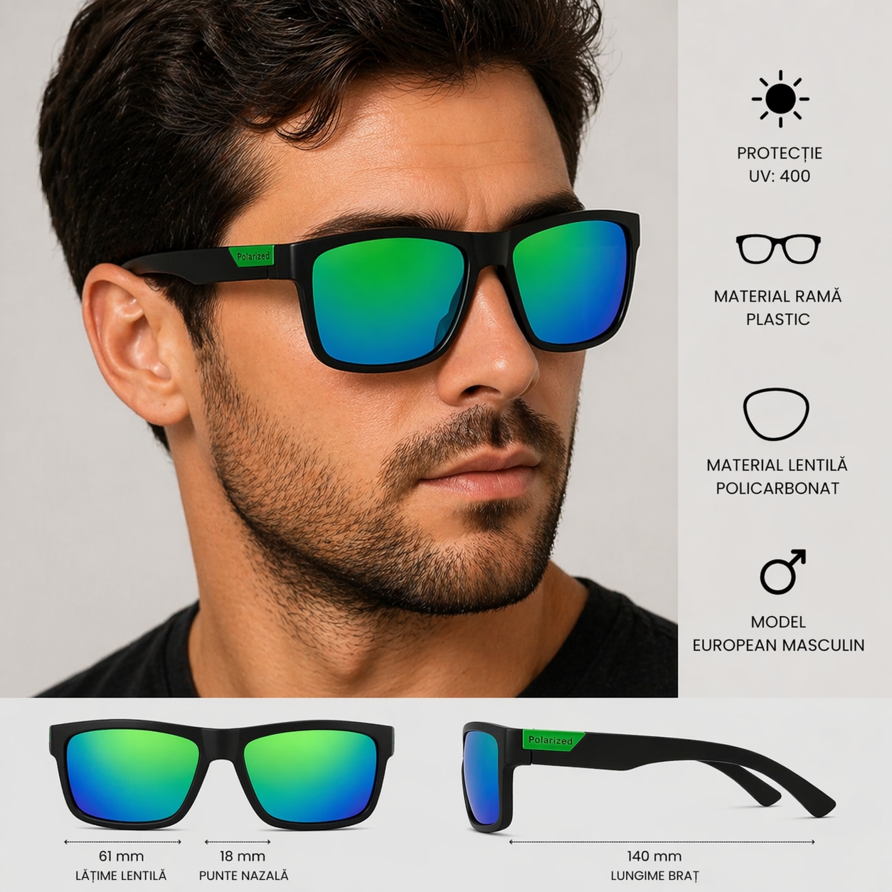 Ochelari Picadili SG025 UV400 Unisex - imagine 3