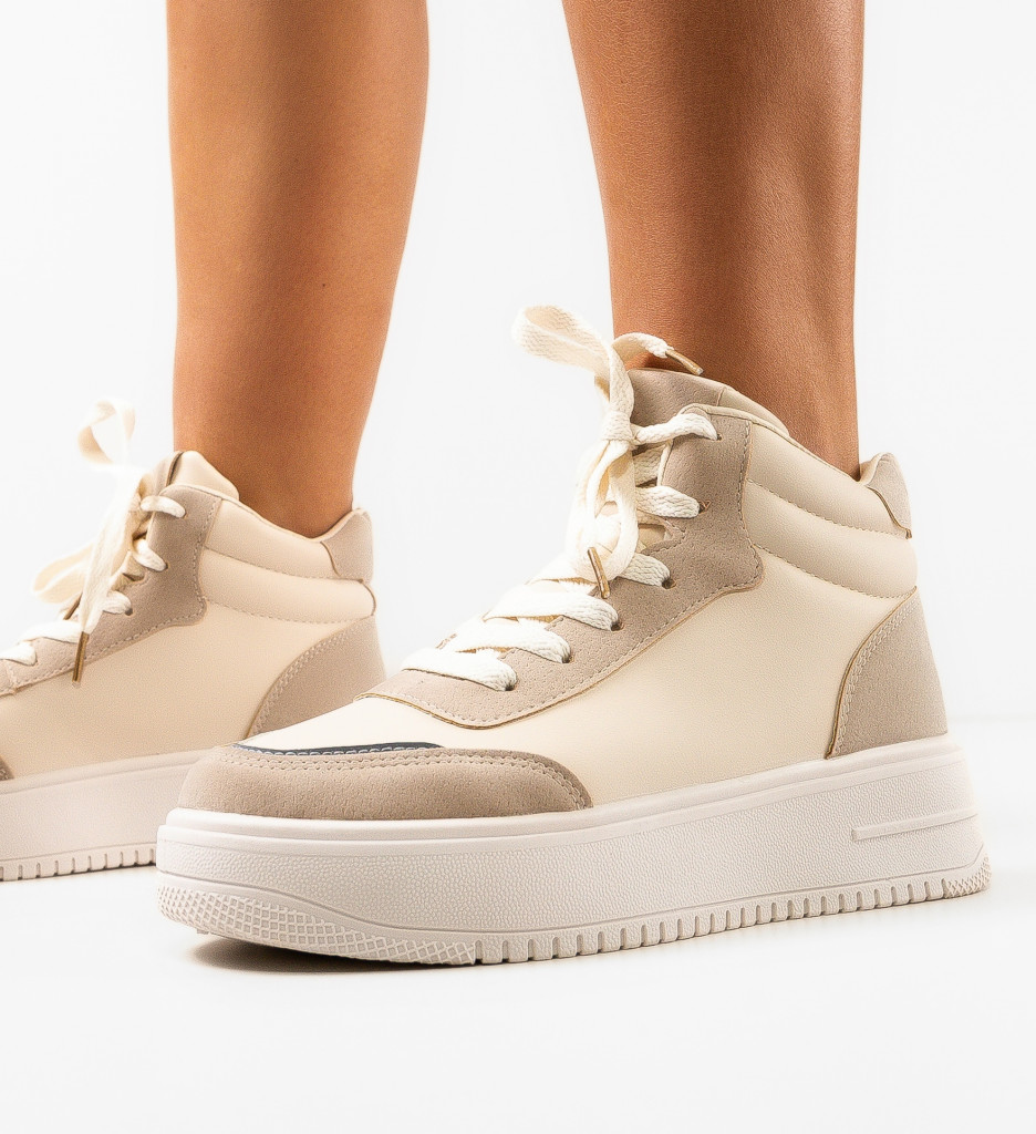 Sneakers Dama Sedio Bej | Confort și Stil - imagine 4