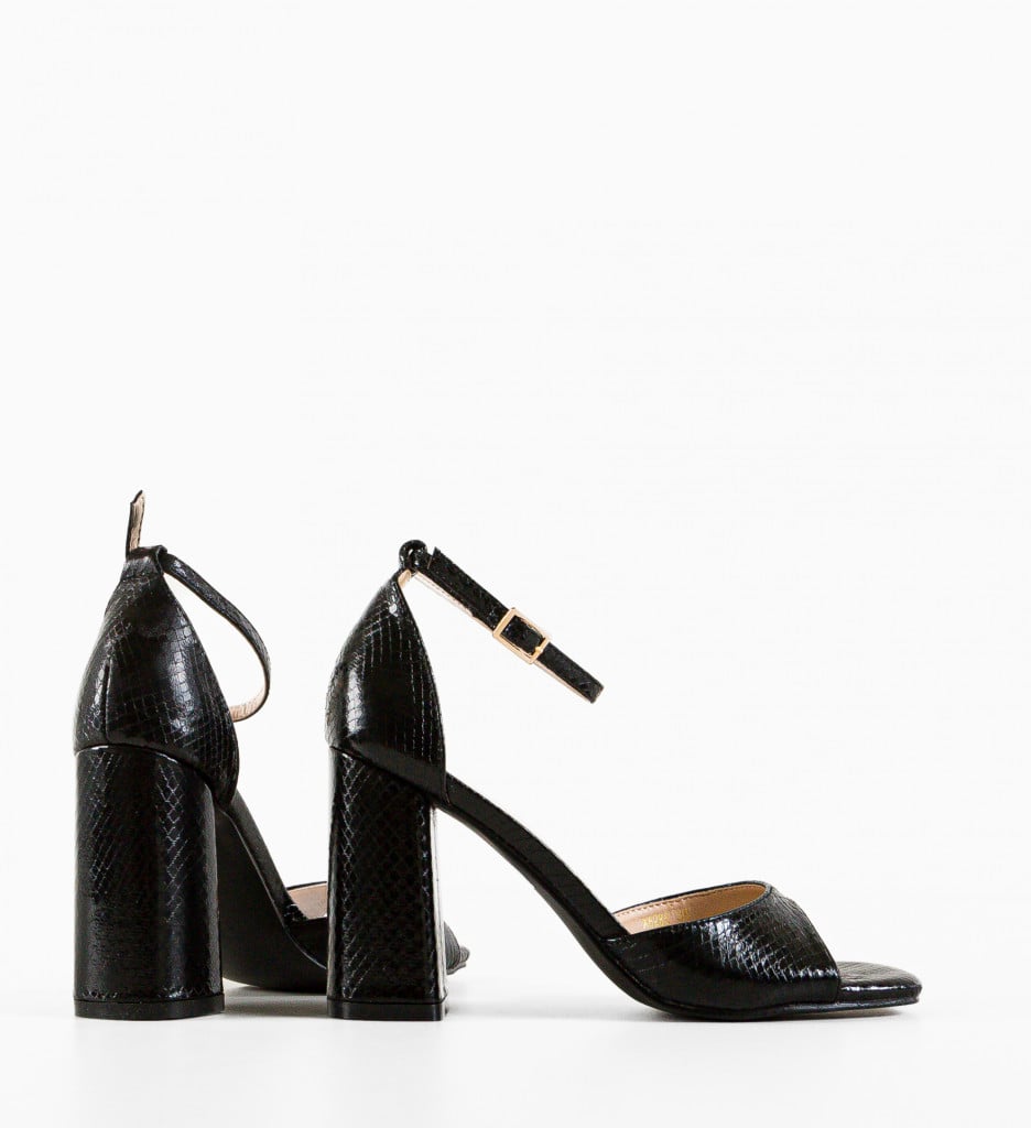 Sandale cu Toc King Negre | Eleganță și Stil - imagine 10
