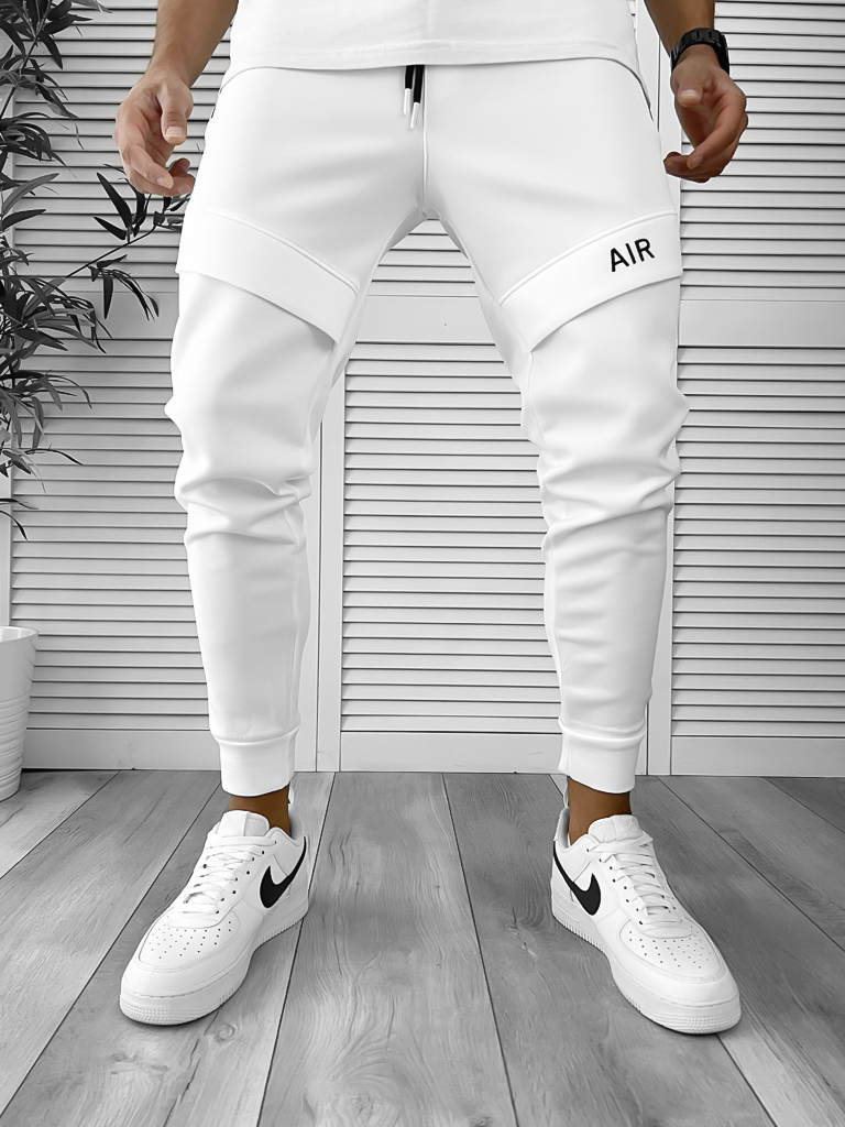 Pantaloni Trening Albi Conici | Stil & Confort