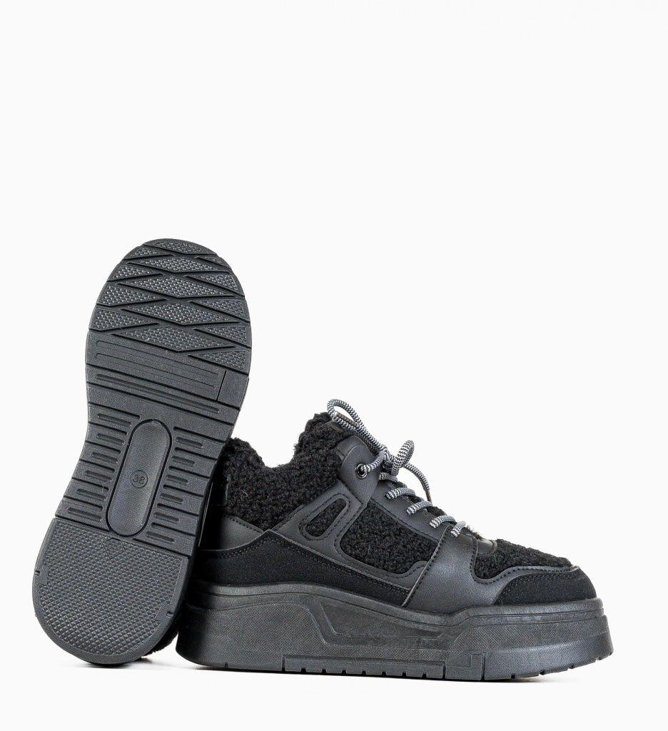 Sneakersi Dama Pupujen Negre - Confort și Stil - imagine 6