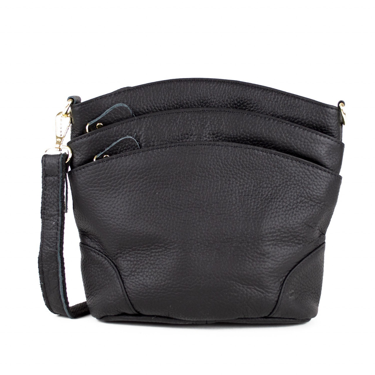 Geanta dama Missa GT1048 din piele naturala, negru