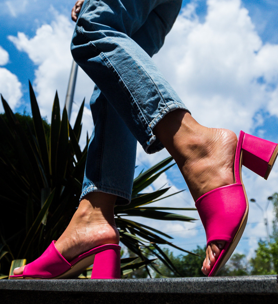 Sandale cu Toc Pope Fuchsia | Culoare și Eleganță - imagine 5
